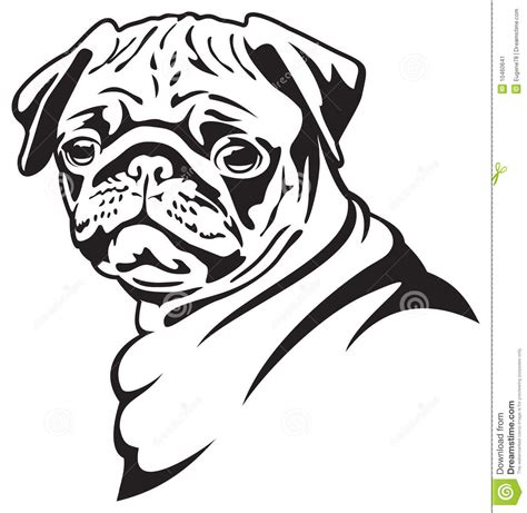 Pug Dog Silhouette at GetDrawings | Free download