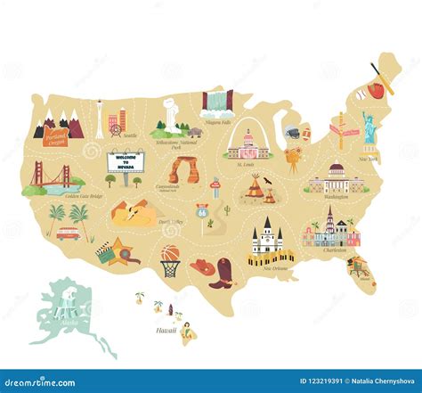 Tourist Attraction Usa Map - Tourist Destination in the world