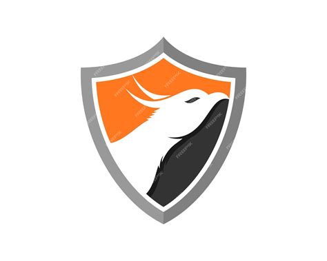 Premium Vector | Phoenix head in the shield logo