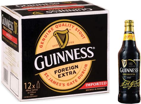 Nigerian Guinness Foreign Extra Stout 12*600ml : Amazon.co.uk: Grocery
