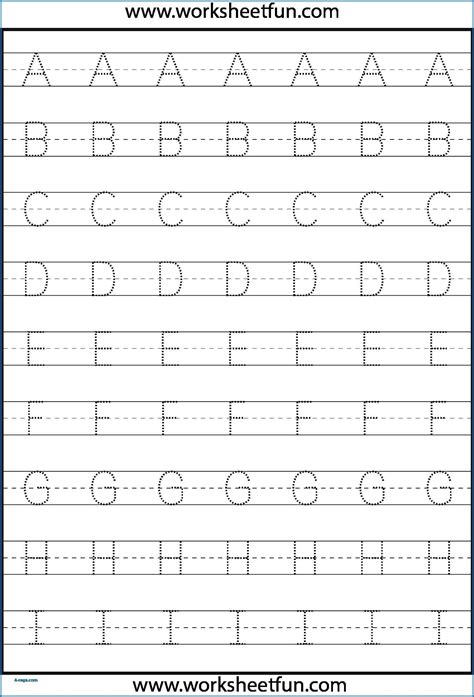 Tracing Big Letters Worksheets - TracingLettersWorksheets.com