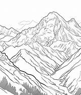 Map Coloring Mountains Kids Pages Andes Himalayas Mountain Appalachian  sketch template