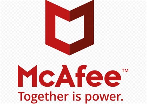 Red McAfee Logo Together Is Power Badge Security