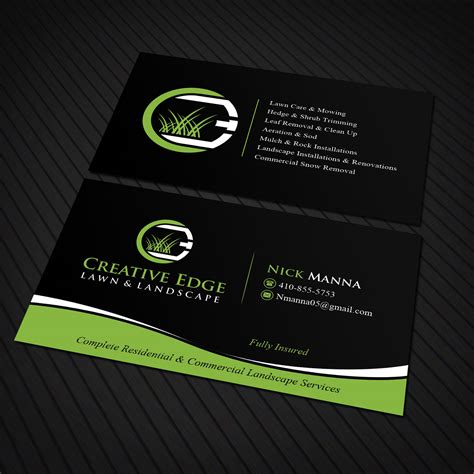 Bold, Serious, Landscape Business Card Design for a Company by ...