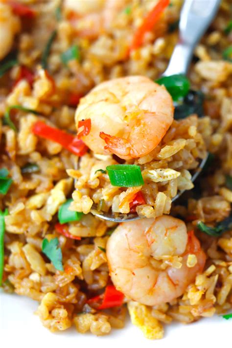 Thai Roasted Chili Fried Rice with Prawns - That Spicy Chick