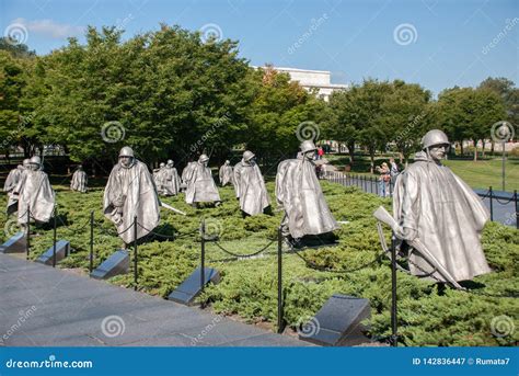 Korean War Memorial in Washington DC Editorial Photography - Image of ...