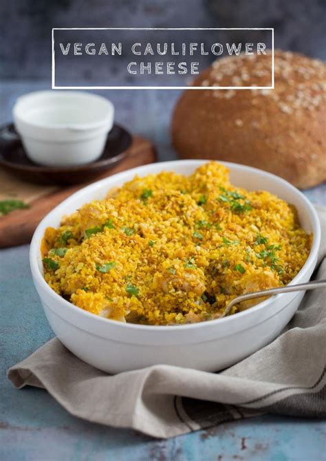 Vegan Cauliflower Cheese with Breadcrumb Topping | The Cook & Him