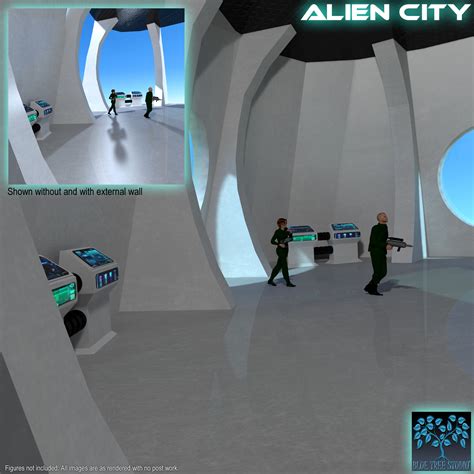 Alien City 3D Models BlueTreeStudio