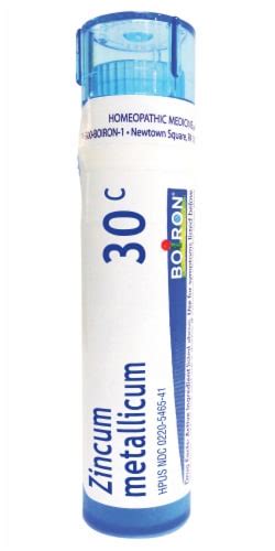 Boiron Zincum Metallicum 30c Homeopathic Medicine, 80 ct - Smith’s Food and Drug