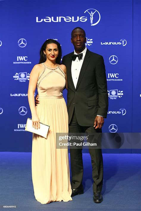 Laureus Academy member Michael Johnson and wife Armine Shamiryan ...