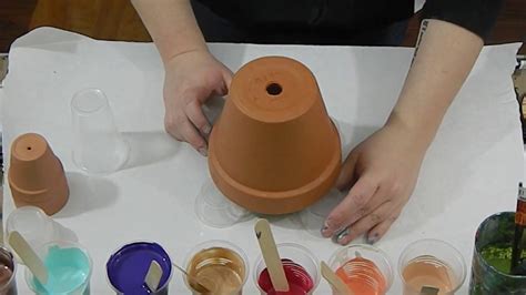 (98) Acrylic Poured Terracotta Pots - YouTube