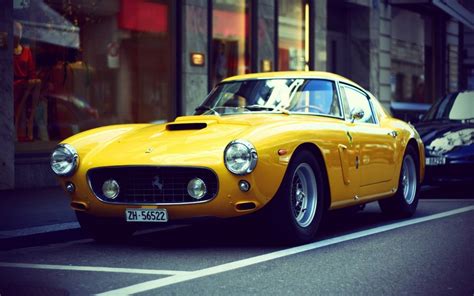 Classic yellow Ferrari coupe, Ferrari, car, yellow cars, vintage HD wallpaper | Wallpaper Flare