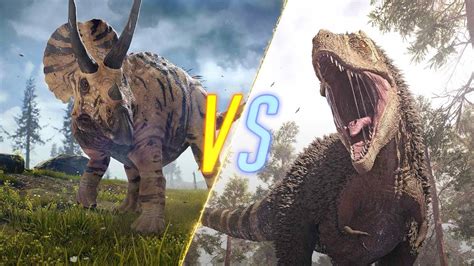 Triceratops VS T-Rex - YouTube