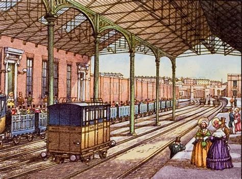 Euston Station in 1837 stock image | Look and Learn