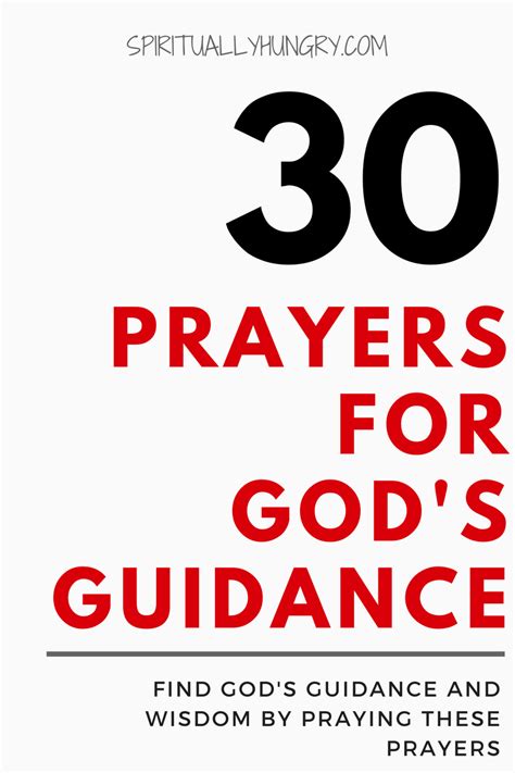 30 Prayers For Guidance - Spiritually Hungry