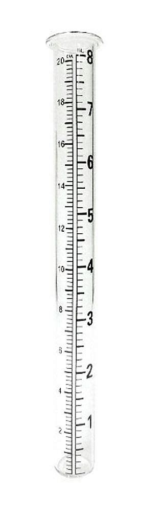 Replacement Rain Gauge Glass Large Tube Marked 8" Garden Gauge SPI