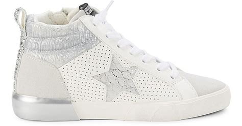 Vintage Havana Perforated Star High-top Sneakers in White | Lyst