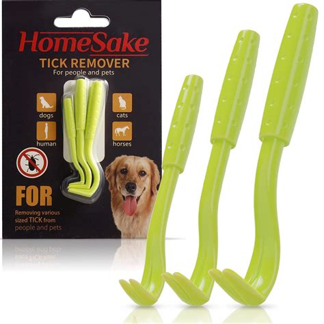 Buy Homesake - Tick Remover Tool for Dogs, Cats & Humans - 1 Packs of 3 - Pain Free Tick Removal ...