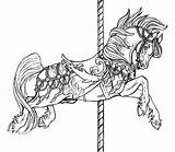 Flying Carousel Horse Coloring Pages  Best Place To Color sketch template