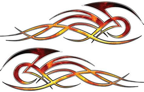 Tribal Flame REFLECTIVE Decals for Motorcycle Tanks - Etsy