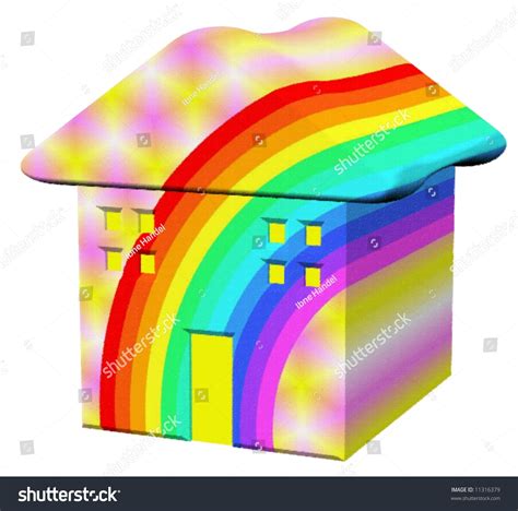 Rainbow House Stock Photo 11316379 : Shutterstock