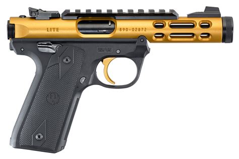 Ruger Mark IV 22/45 Lite 22LR Gold Anodized With Threaded Barrel For ...