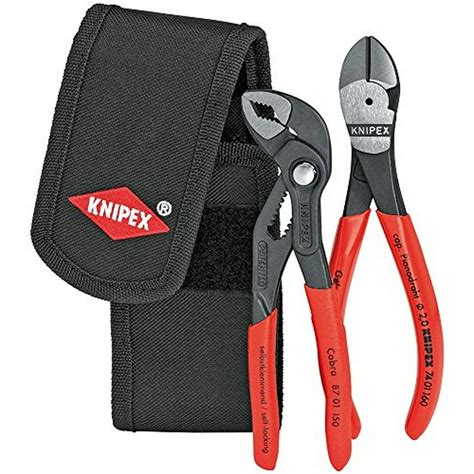 knipex 00 20 72 v02 mini pliers set in belt tool pouch (2 piece ...