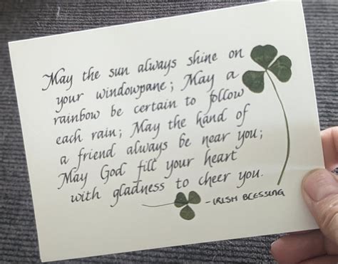 Irish Blessing Card, Calligraphy Cards, Handmade Cards, Christian Cards, Thinking of You Card ...