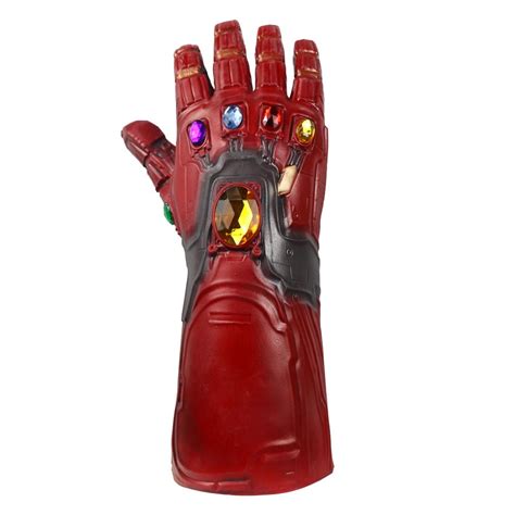 Buy Avengers 4 Endgame Iron Man Infinity LED Gauntlet Arm Cosplay Thanos Latex Gloves New Online ...