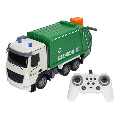 2.4Ghz RC Garbage Truck Toys, Remote Control Garbage Truck Electric Recycling Toy Set with Trash ...