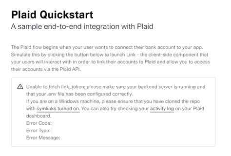 [Solved] How to resolve the "Plaid API: Unable to fetch link_token" error | SolveForum