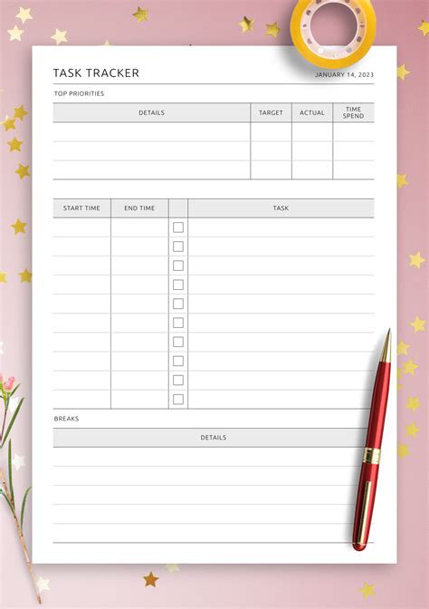 Calendars & Planners Paper & Party Supplies A5 & US Letter A4 Daily Pomodoro Work and Study ...