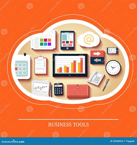 Business Tools in Flat Design Stock Vector - Illustration of innovation ...