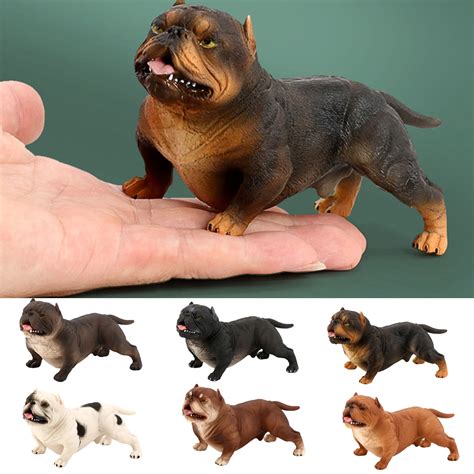 Shulemin Model Toy Simulated Collectible Plastic Simulation Wild Animal Bully Pitbull Model for ...