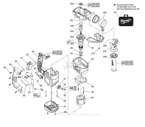 Milwaukee 5317-20 (C84A) Milwaukee SDS-Max Rotary Hammer Parts Parts Diagram for Parts List 1