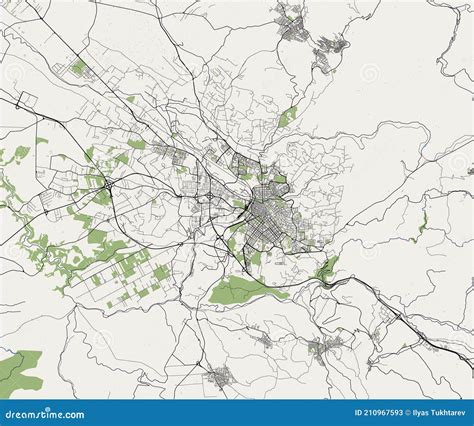 Map Of The City Of Sassari, Italy Vector Illustration | CartoonDealer.com #211679006