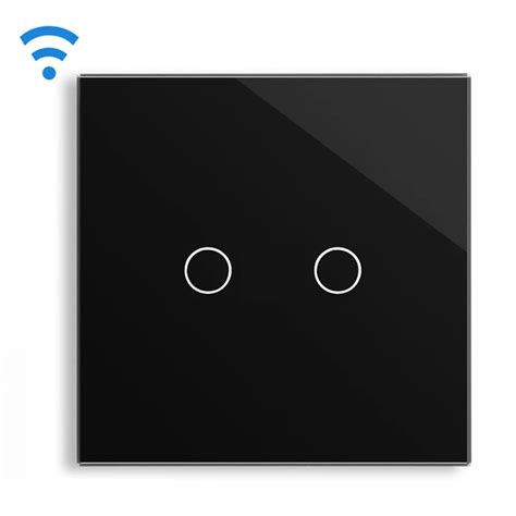 Bseed Wireless Touch Dimmer 2 Gang 1 Way Touch Switch With Remote ...