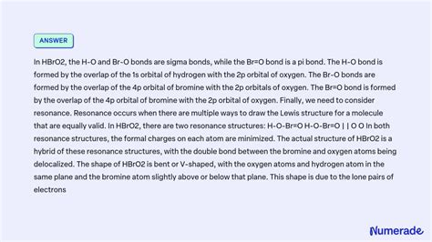 SOLVED: Draw the Lewis Structure for Bromous Acid and Bromite ion ...