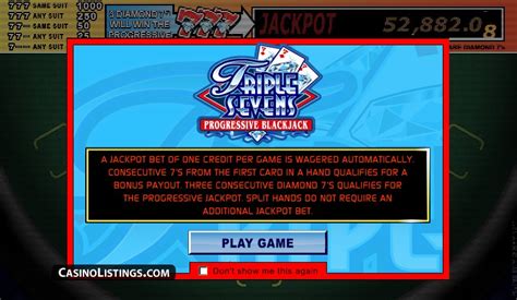 Triple Sevens Blackjack Jackpot | Casino Listings