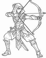 Archery Coloring Pages sketch template
