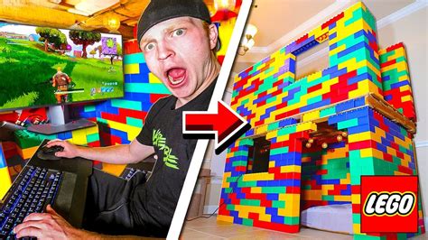 2 STORY LEGO MANSION WITH GAMING SETUP! - YouTube