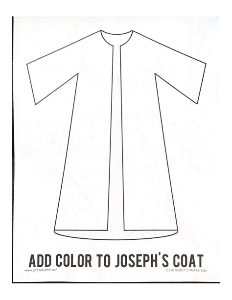 Joseph Coat Of Many Colors Worksheet