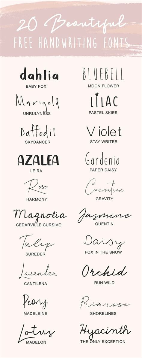 20 Favorite Free Handwriting Fonts | Free fonts handwriting, Handwriting fonts, Free handwritten ...