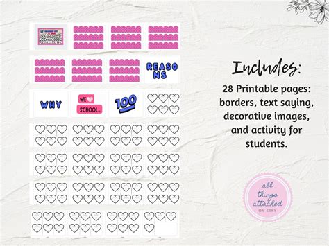 100th Day of School Bulletin Board Printable 100th Day Bulletin Board Set 100th Day Student ...