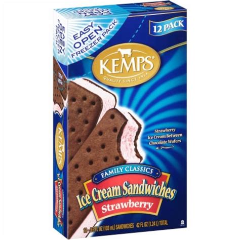 Kemps Strawberry Ice Cream Sandwiches, 12 ct - Kroger