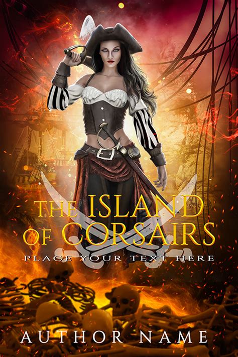 The Island of Corsairs - Premade Book Covers Market