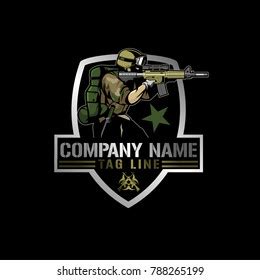 Soldier Rifle Logo Vectoreps See Large Stock Vector (Royalty Free ...