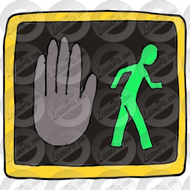 Crosswalk Picture for Classroom / Therapy Use - Great Crosswalk Clipart