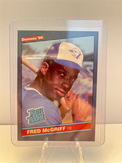 💥Fred McGriff💥1986 Donruss #28💥MLB ROOKIE CARD💥Toronto Blue Jays AS 1B💥