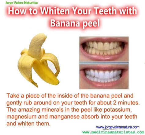 Use The Inside Of A Banana Peel As Tooth Whitening, The Potassium And ...